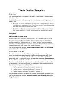 Thesis Outline Template Overview