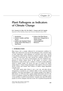 Plant Pathogens as Indicators of Climate Change Chapter 25