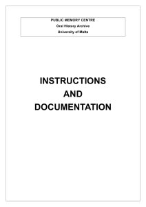 INSTRUCTIONS AND DOCUMENTATION