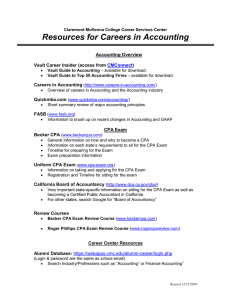 Resources for Careers in Accounting  Accounting Overview )