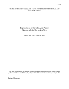 Implications of Private Anti-Piracy Navies off the Horn of Africa
