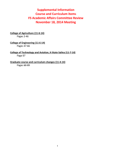 Supplemental Information  Course and Curriculum items  FS Academic Affairs Committee Review  November 18, 2014 Meeting 