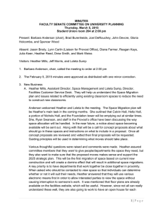 MINUTES FACULTY SENATE COMMITTEE ON UNIVERSITY PLANNING Thursday, March 5, 2015