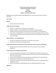 Kansas State University Faculty Senate  Professional Staff Affairs Committee  Minutes  May 19, 2015 
