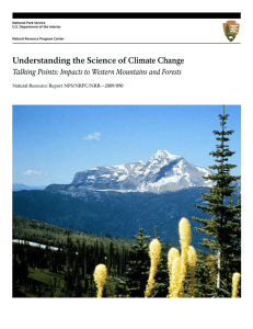 Understanding the Science of Climate Change Natural Resource Report NPS/NRPC/NRR—2009/090