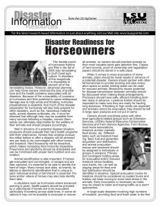 Horseowners Disaster Readiness for