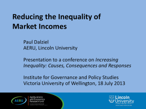Reducing the Inequality of Market Incomes