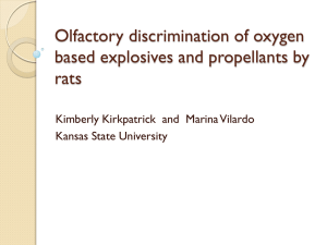 Olfactory discrimination of oxygen based explosives and propellants by rats