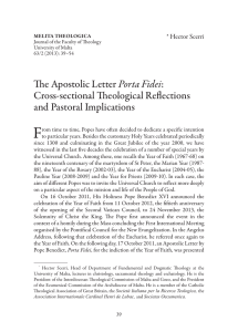 F The Apostolic Letter Cross-sectional Theological Reflections and Pastoral Implications