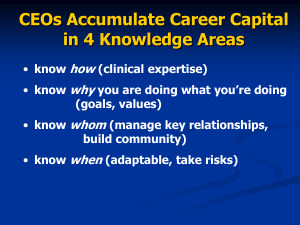 CEOs Accumulate Career Capital in 4 Knowledge Areas how why