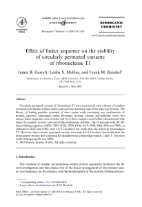 Eﬀect of linker sequence on the stability of circularly permuted variants