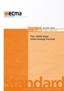 ECMA-404  The JSON Data Interchange Format