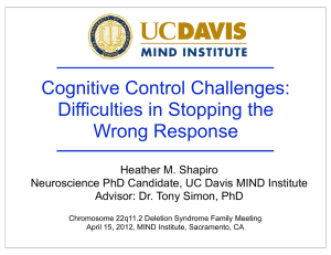 Cognitive Control Challenges: Difficulties in Stopping the Wrong Response Heather M. Shapiro