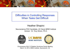 Difficulties in Controlling Responses When Tasks Get Difficult Heather Shapiro
