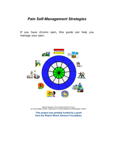 Pain Self-Management Strategies  manage your pain.