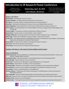 Introduction to IR Research Poster Conference Wednesday, April  24, 2013