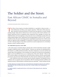 T The Soldier and the Street: East African CIMIC in Somalia and Beyond