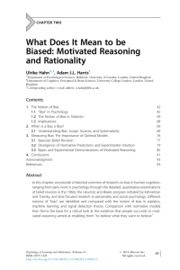 What Does It Mean to be Biased: Motivated Reasoning and Rationality Hahn
