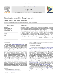 Estimating the probability of negative events Adam J.L. Harris