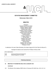 ESTATES MANAGEMENT COMMITTEE  MINUTES Wednesday 5 March 2014