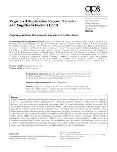 Registered Replication Report: Schooler 545653