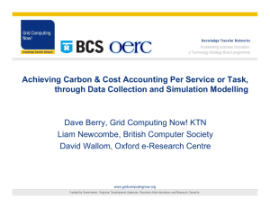 Achieving Carbon &amp; Cost Accounting Per Service or Task,