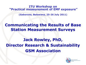 Communicating the Results of Base Station Measurement Surveys Jack Rowley, PhD,