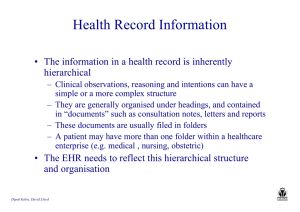 Health Record Information hierarchical