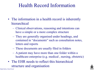 Health Record Information hierarchical