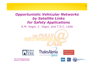 Opportunistic Vehicular Networks by Satellite Links for Safety Applications