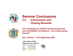 Seminar Conclusions 3.2: Conclusions and Closing Remarks