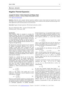 Review Article Negative Thermal Expansion