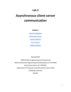 Asynchronous client-server communication  Lab 3