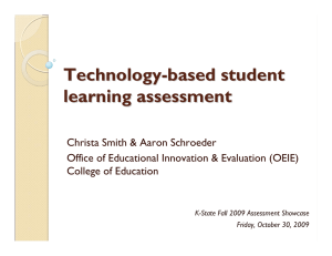 Technology - based student learning assessment