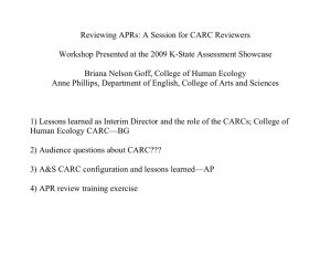 Reviewing APRs: A Session for CARC Reviewers
