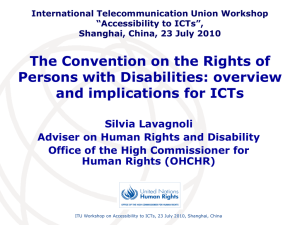 The Convention on the Rights of Persons with Disabilities: overview