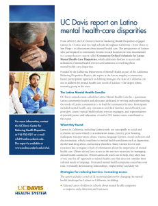 UC Davis report on Latino mental health-care disparities