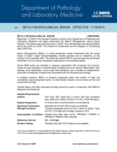 BETA-2 MICROGLOBULIN, SERUM    EFFECTIVE  11/19/2013