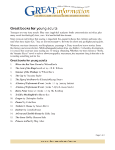 Great books for young adults