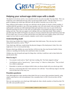 Helping your school-age child cope with a death