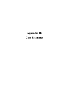 Appendix H: Cost Estimates