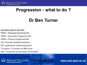 Progression - what to do ? Dr Ben Turner