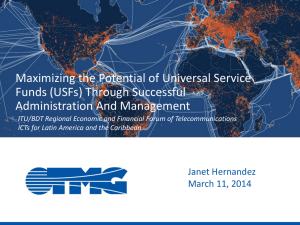 Maximizing the Potential of Universal Service Funds (USFs) Through Successful
