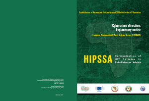 HIPSSA  Cybercrime directive: Explanatory notice