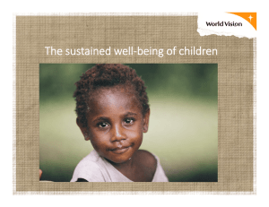 The sustained well‐being of children