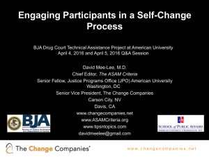 Engaging Participants in a Self-Change Process