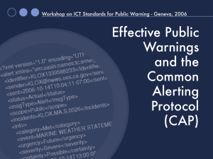 Effective Public Warnings and the Common