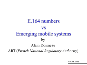 E.164 numbers vs Emerging mobile systems by