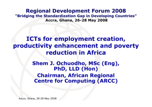 ICTs for employment creation, productivity enhancement and poverty reduction in Africa
