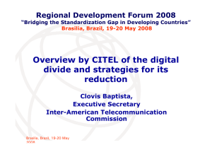 Overview by CITEL of the digital divide and strategies for its reduction